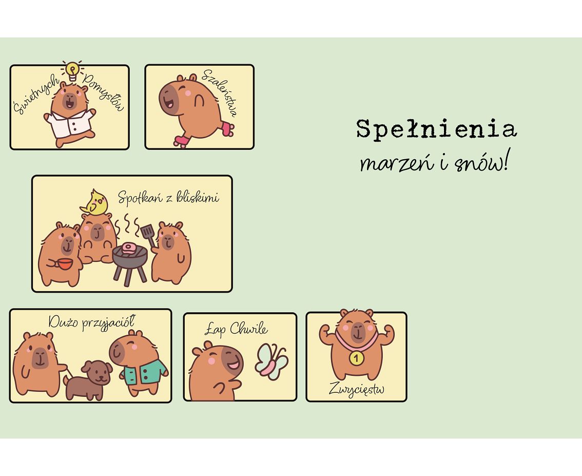 Kartka okolicznościowa B6 Kapibary z Insta, 1 szt.